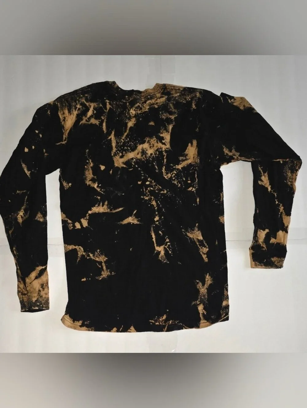Bad Bunny Tie Dye Long Sleeved Shirt Medium  Bleached Tye-Dye Graphic